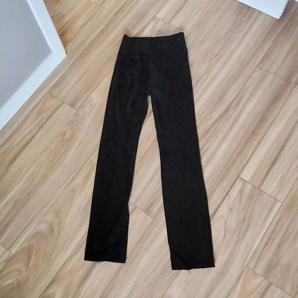 🆕️ Good American Croc Exec Faux Leather Tonal Snake High Waist Pants in Black - Picture 4 of 15